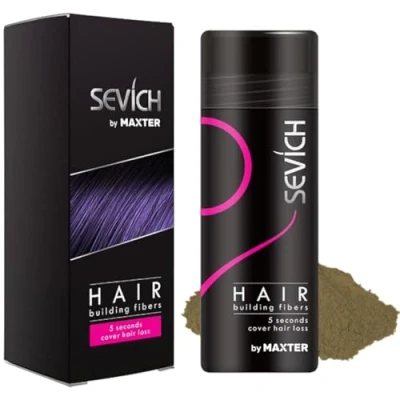 Immagine di Fibre Capelli Nascondi Istantaneamente la Caduta dei Polvere di Microfibre Cotone 100% Naturale per Uomini e Donne (Castano Chiaro 25g)