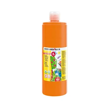 Immagine di Eberhard Faber 578915 Pittura a dita EFA Colour, arancio cadmio, 750 ml, lavabile e ad asciugatura rapida