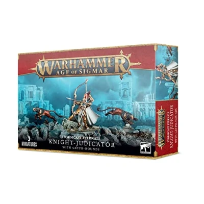 Immagine di Games Workshop Age Of Sigmar: Stormcast Cavaliere Giudicatore Con Gryph Hound, Nero