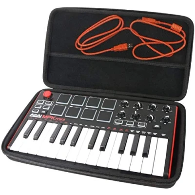 Immagine di Khanka Eva Borsa Custodia Caso Scatola Case per AKAI Professional MPK Mini MK3 / MKII MK2/ Play Tastiera Controller MIDI USB. (Solo caso)