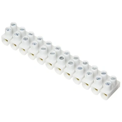 Immagine di Legrand LEG98423 Morsetto di collegamento Nylbloc, potenza 76 A, 2 morsetti a vite, 16 mm, colore: Bianco