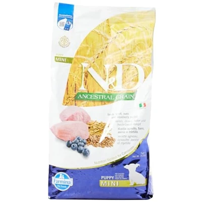 Immagine di N&amp;D ANCESTRAL GRAIN DOG LAMB, SPELT, OATS AND BLUEBERRY PUPPY MINI 7KG
