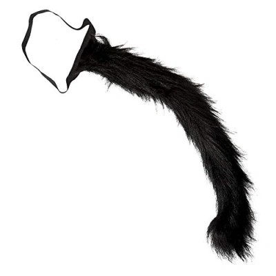 Immagine di Coda nera da gatto modellabile in peluche