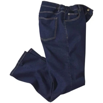 Immagine di ATLAS FOR MEN Jeans da Uomo Regular Elasticizzati a Vita Elasticizzata Denim Estivo e Resistente con Tasche Multiple Disponibile in Taglie Forti