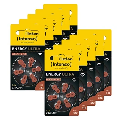 Immagine di Intenso Batteria non ricaricabile per apparecchio acustico #####PR41 312 1.45 V 60 pz. 148 mAh Zinco aria 7504436MP