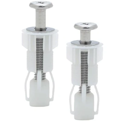 Immagine di 2 Pezzi Fissaggio Tavoletta WC,Fissaggi WC Sedile,Accessori per Sedile WC,Fissaggio Vite WC,Viti di WC,per WC,Materiale in Nylon(Stile 2)