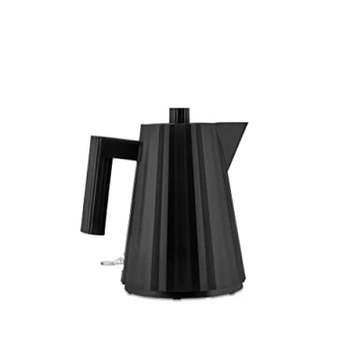 Immagine di Alessi Plissé MDL06/1BUK Bollitore Elettrico di Design, in Resina Termoplastica, Presa Inglese 2400W, 100cl, Nero