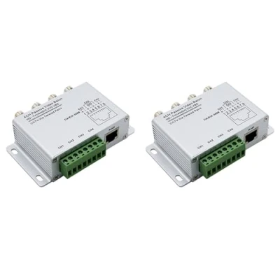 Immagine di Hundnsney 2X Balun Video Passivo 4CH per Telecamere TVI CVI AHD CCTV Via Coppie Torcenti UTP Trasmettitore Ricevitore BNC a RJ45