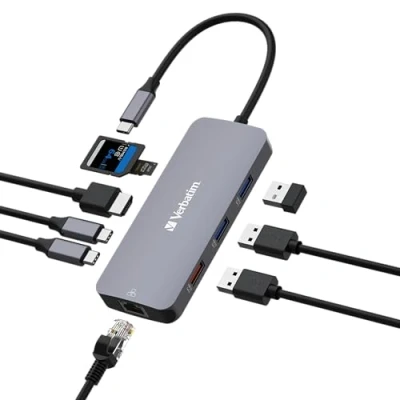 Immagine di VERBATIM USB C MULTIPORT HUB 9 IN 1 HDMI 4K