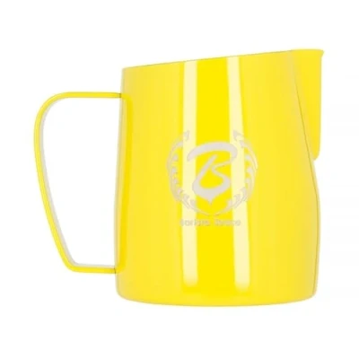 Immagine di Barista Space Polished Silver Milk Jug ottimale per latte Art con beccuccio preciso, leggero e maneggevole, consigliato dai campioni del mondo, colore argento, 450 ml