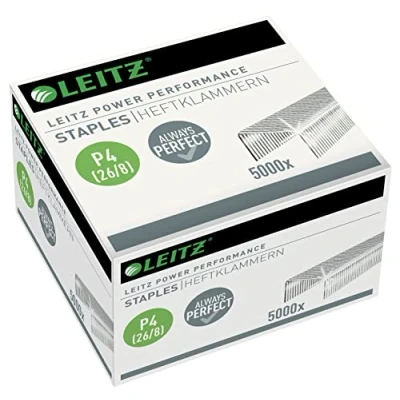 Immagine di Leitz punti Power Performance P4 (26/8), Acciaio galvanizzato, Confezione da 5000 per cucitrici, 55590000