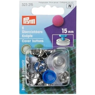 Immagine di Prym bottone «rivestimento in tessuto», metallo, oro, spessore 15 mm, 6