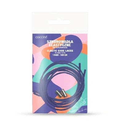 Immagine di Cocciné lacci elastici senza legatura, 1 paio, lunghezza 100 cm, rotondi, comodi e facili da usare, design elegante, universali, Blu mare, cm (Runde 3 mm)