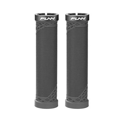 Immagine di Funn Hilt manopole per Mountain Bike con sistema di bloccaggio semplice, leggere ed ergonomiche, un diametro interno 22 mm, uniche manubrio motivo (Nero)
