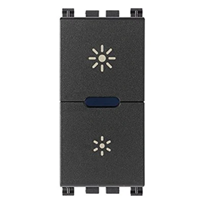 Immagine di Vimar 19135.1 Arké Dimmer Regolatore Master 230V Universale incandescenza, CFL 1 e lampade, LED per individuazione al Buio, Grigio