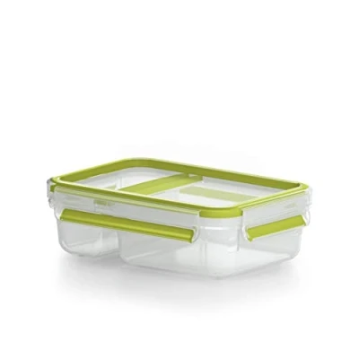 Immagine di Emsa Clip &amp; Go Porta Yogurt, Trasparente/Verde Chiaro, 19.5 x 13.5 5.8 cm