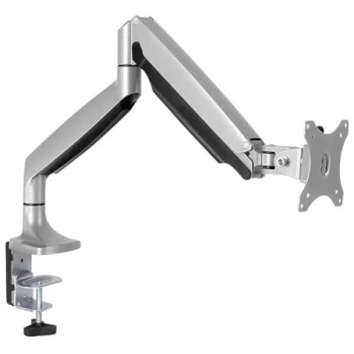 Immagine di LogiLink BP0042 1 parte Supporto da tavolo per monitor 33,0 cm (13) 81,3 (32) Argento Regolabile in altezza, Inclinabile, Girevole, Ruotabile