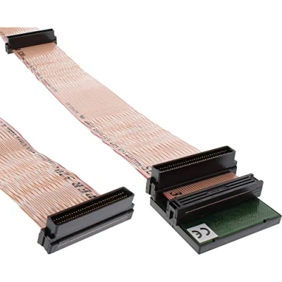 Immagine di InLine 23857 Cavo SCSI U320 Piatto, 68Pin, 5 Connettori IDC, per 4 Periferiche, con Terminatore, Nero