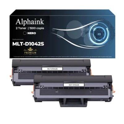 Immagine di alphaink 2 Toner Compatibili MLT D1042S SU737A Nero per Samsung ML 1660 1661 1665 1666 1670 1675 1860 1865 1865W SCX 3200 3201 3205 3205W 3206 3217 3218