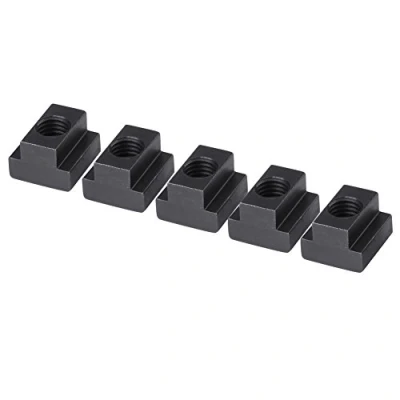Immagine di Akozon Dadi T,Black Oxide Finish T Slot M12 Si Adattano a Scanalature In Machine Tool Tabelle 5 pz