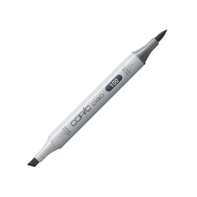 Immagine di Copic Ciao Pennarello Grafico con Doppia Punta, 11 g , Nero, 12 x 150 mm