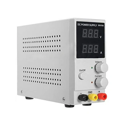 Immagine di alimentatore di rete da laboratorio, 0 30 V, 10 A, corrente continua, regolabile, con indicatore LED, rete, stabilizzato