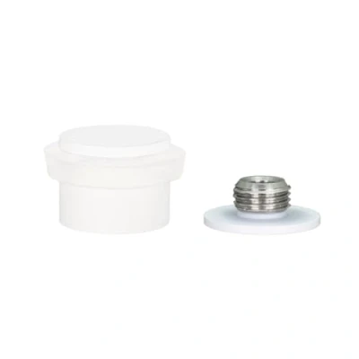 Immagine di EVI Herrajes Fermaporta acciaio inossidabile 24 x 20 mm Base filettata avvitata laccato bianco Include vite + tassello di fissaggio mod. I 19924 BCBBL