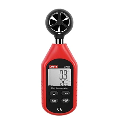 Immagine di UNI T UT363 Digitale LCD Misuratore Velocità Vento Tester Anemometro 0 30m / s Air Flow Monitor C/F Meter Temperatura