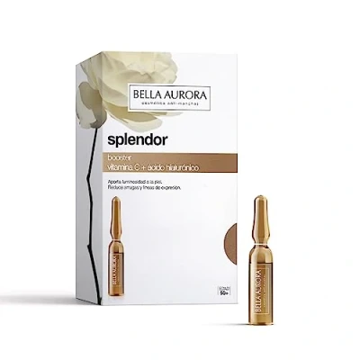 Immagine di Bella Aurora, Splendor Vitamina C + Acido Ialuronico Niacinamide, Serum Radiosità e Antiossidante, Siero Anti Età in Fiale, Macchie, Antirughe (5 Flacone x 2ml)
