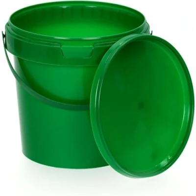 Immagine di BenBow Cubo con tapa 1l verde 10x 1 litros apto para alimentos, resistente, hermético, a prueba de fugas, sin olores contenedor plástico almacenamiento, asa vacío…