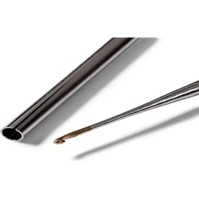 Immagine di Prym Garn Häkelnadeln Record Soft Griff 0,60 mm silberfarbig Uncinetto con Manico in Plastica, Steel, Argento, 0,6