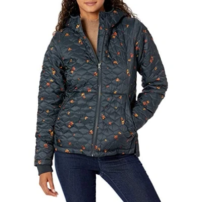Immagine di Amazon Essentials Piumino Leggero con Cappuccio Impermeabile Foderato in Sherpa Donna, Nero Leafy Floral, XXL