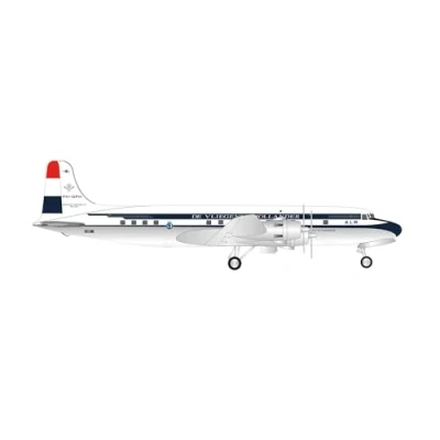 Immagine di Herpa modello di aereo KLM Douglas DC 6B PH DFH &quot;Jan van Riebeek&quot; in scala 1:500 aereo, pezzo da collezione, miniatura deco, statuetta senza supporto metallo