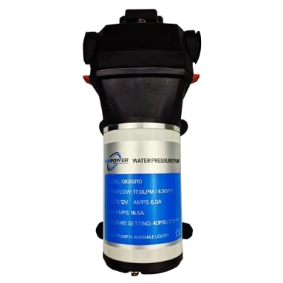 Immagine di Autoclave 12V/24V 17 L/min NAVPOWER Pompa Acqua a Pressione 4.5 GPM, 40 PSI, Autoadescante con Pressostato, Ideale per Barche, Camper e Impianti Idrici (12 volt)