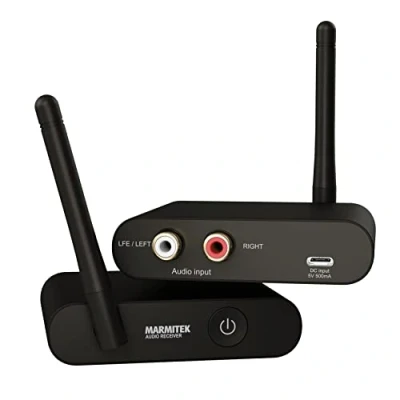 Immagine di Marmitek Subwoofer Wireless Transmitter WS400 Collega il tuo in Modalità al Impianto Stereo Jack da 3,5 mm Trasmettitore Audio