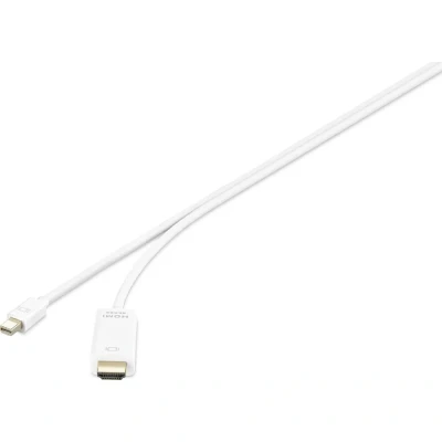 Immagine di Renkforce Mini Displayport / HDMI Cavo adattatore Spina , A 1.00 m Bianco RF 3697528 contatti connettore dorati