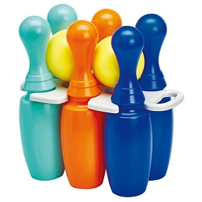 Immagine di Wonderkids Jeu 6 quilles Meraviglia 155 Set di Birilli da Bowling 23 cm, Gioco all&#039;aperto per Bambini, a Partire dai 18 Mesi, Prodotto in Francia, Multicolore, ECO155