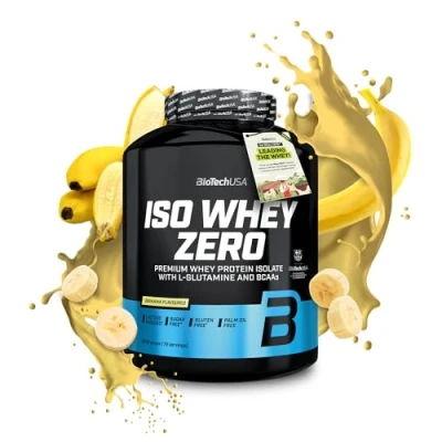 Immagine di BioTechUSA Iso Whey Zero Premium Protein Isolate Grass Fed Enzyme Free Sugar and Gluten free, 1816 g, Banana