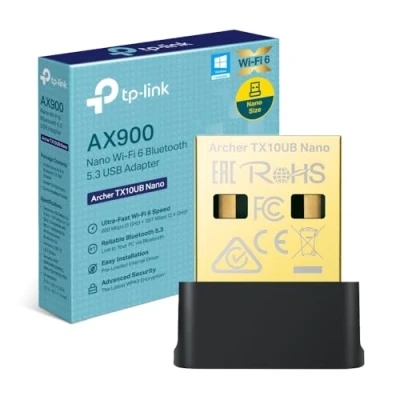 Immagine di TP Link AX900 NANO WI FI 6 BT 5.3 USB (USB), Adattatore di rete, Nero