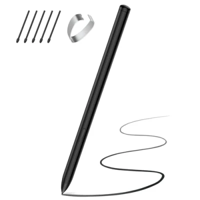Immagine di TiMOVO Penna Magnetica EMR Compatibile con Remarkable 2 Gomma, Digitale per 4096 Sensibilità alla Pressione, Rifiuto del Palmo, Inclinazione Remarkable/Kindle Scribe, Nero