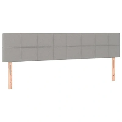 Immagine di vidaXL Testiere 2 pz Grigio Chiaro 100x5x78/88 cm in Tessuto