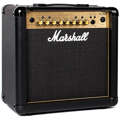 Immagine di Marshall Mg15Gfx Amplificatore Combo per Chitarra Con Effetti Incorporati, Esercizi Adatto Elettrica, Nero e Oro