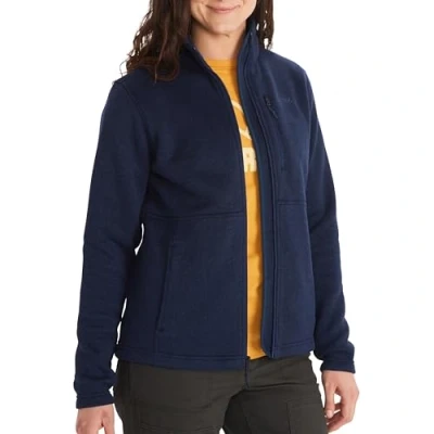 Immagine di Marmot Donna WM&#039;s Drop Line Jacket, Calda Giacca in Pile, Outdoor con Zip Integrale, Scaldacorpo Traspirante e Resistente al Vento, Arctic Navy, S