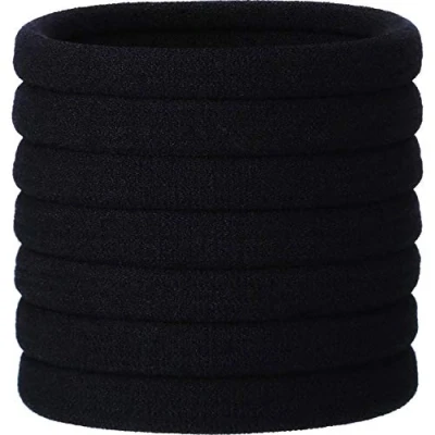 Immagine di eBoot Elastici per Capelli da Donna, Spessi e Ricci, 51 cm, Colore: Nero