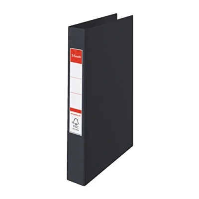 Immagine di Esselte Raccoglitore a 2 anelli, Formato A4, Dorso 4.2 cm, Cartone rivestito in PP, Nero VIVIDA, 14454