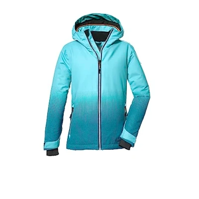 Immagine di killtec Ragazze Giacca da sci impermeabile/giacca funzionale con cappuccio e ghetta antineve KSW 183 GRLS SKI JCKT, light turquoise, 128, 39905 000