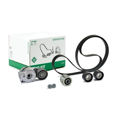 Immagine di INA 529 0050 20 Kit cinghie Poly V con puleggia a ruota libera MERCEDES BENZ: Classe E Sedan, ML, C T modell, JEEP: GRAND CHEROKEE 3
