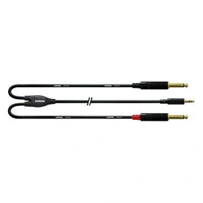 Immagine di Cordial CFY3WPP Audio Cavo adattatore [1x Spina jack da 3.5 mm 2x 6.3 mm] 3.00 m Nero
