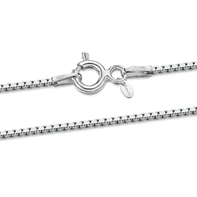 Immagine di Amberta Catenina Collana da Donna in Argento Sterling 925 Maglia Veneziana 1 mm: Lunghezza 70 cm