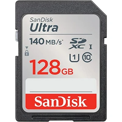 Immagine di SanDisk SDXC Ultra 128GB (Class 10/UHS I/140MB/s) Scheda SDHC 128 GB UHS Class 1 impermeabile, antiurto